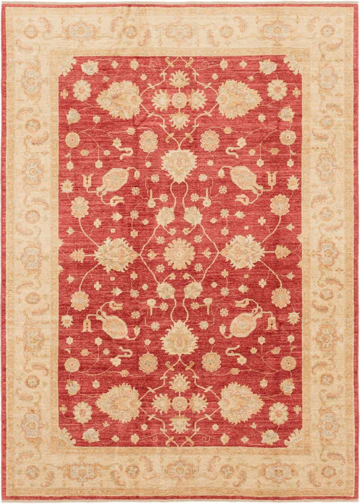 6' 9 x 9' 9 Hand Knotted Peshawar Ziegler Rug