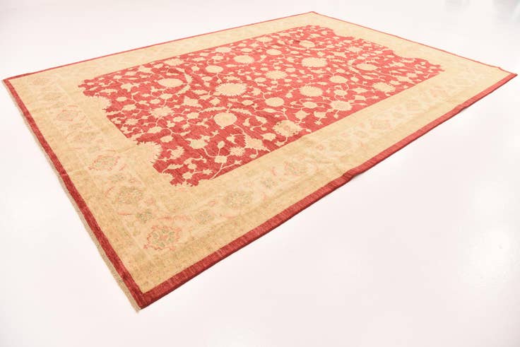 Detail image of 8' 10 x 12' 5 Hand Knotted Peshawar Ziegler Rug