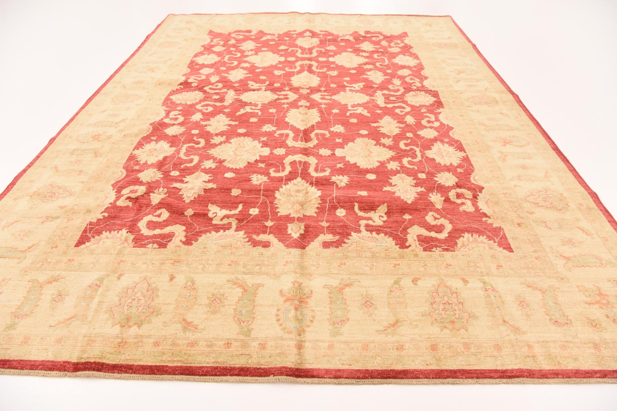 8' 3 x 11' 5 Hand Knotted Peshawar Ziegler Rug