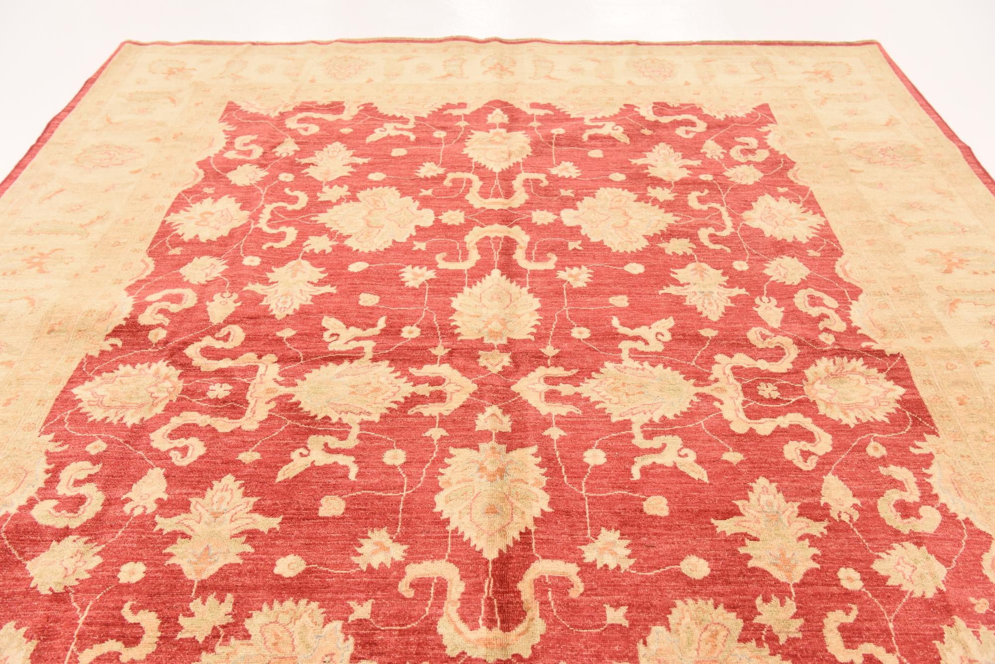 8' 3 x 11' 5 Hand Knotted Peshawar Ziegler Rug
