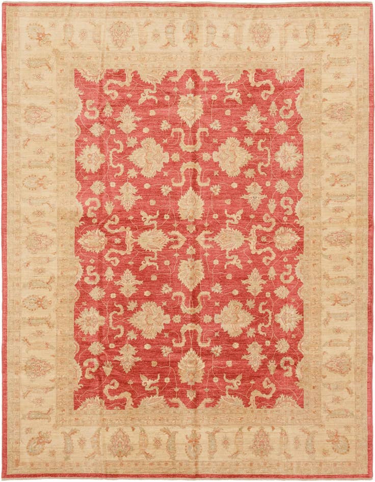 Detail image of 8' 3 x 11' 5 Hand Knotted Peshawar Ziegler Rug