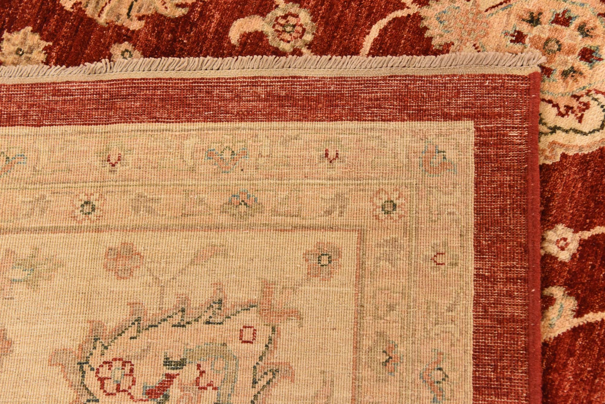 11' 5 x 16' Hand Knotted Peshawar Ziegler Rug