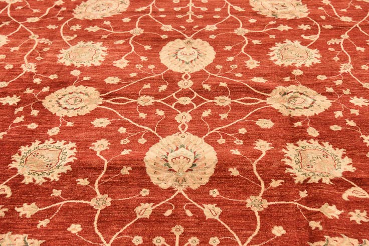 Detail image of 11' 5 x 16' Hand Knotted Peshawar Ziegler Rug