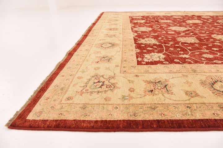 11' 5 x 16' Hand Knotted Peshawar Ziegler Rug
