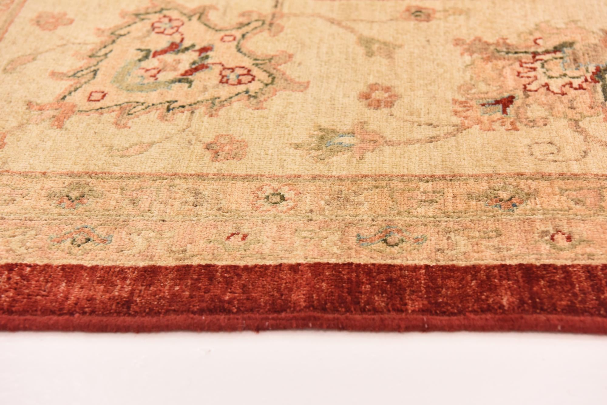 11' 5 x 16' Hand Knotted Peshawar Ziegler Rug