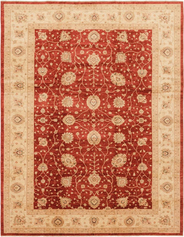 Detail image of 11' 5 x 16' Hand Knotted Peshawar Ziegler Rug