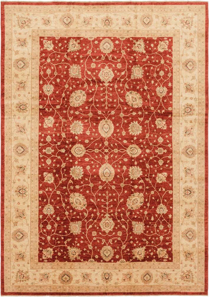 11' 5 x 16' Hand Knotted Peshawar Ziegler Rug