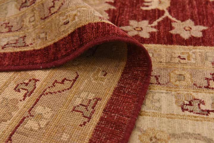 12' x 18' 6 Hand Knotted Peshawar Ziegler Rug