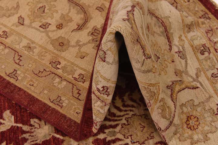 12' x 18' 6 Hand Knotted Peshawar Ziegler Rug