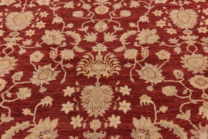 12' x 18' 6 Hand Knotted Peshawar Ziegler Rug