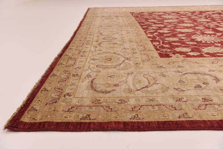 12' x 18' 6 Hand Knotted Peshawar Ziegler Rug
