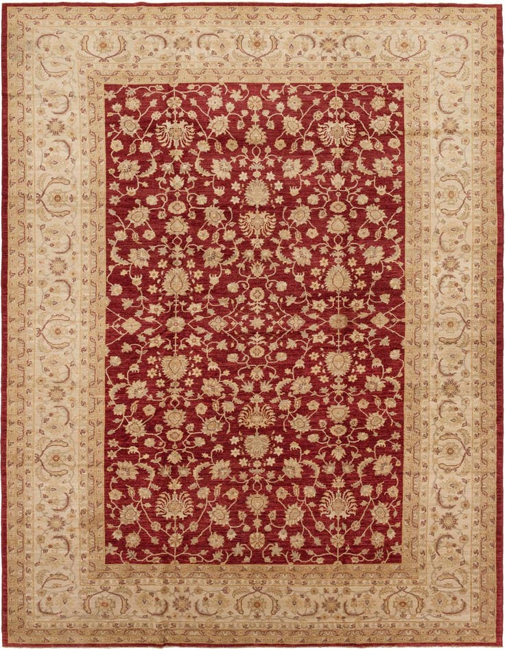 Detail image of 12' x 18' 6 Hand Knotted Peshawar Ziegler Rug