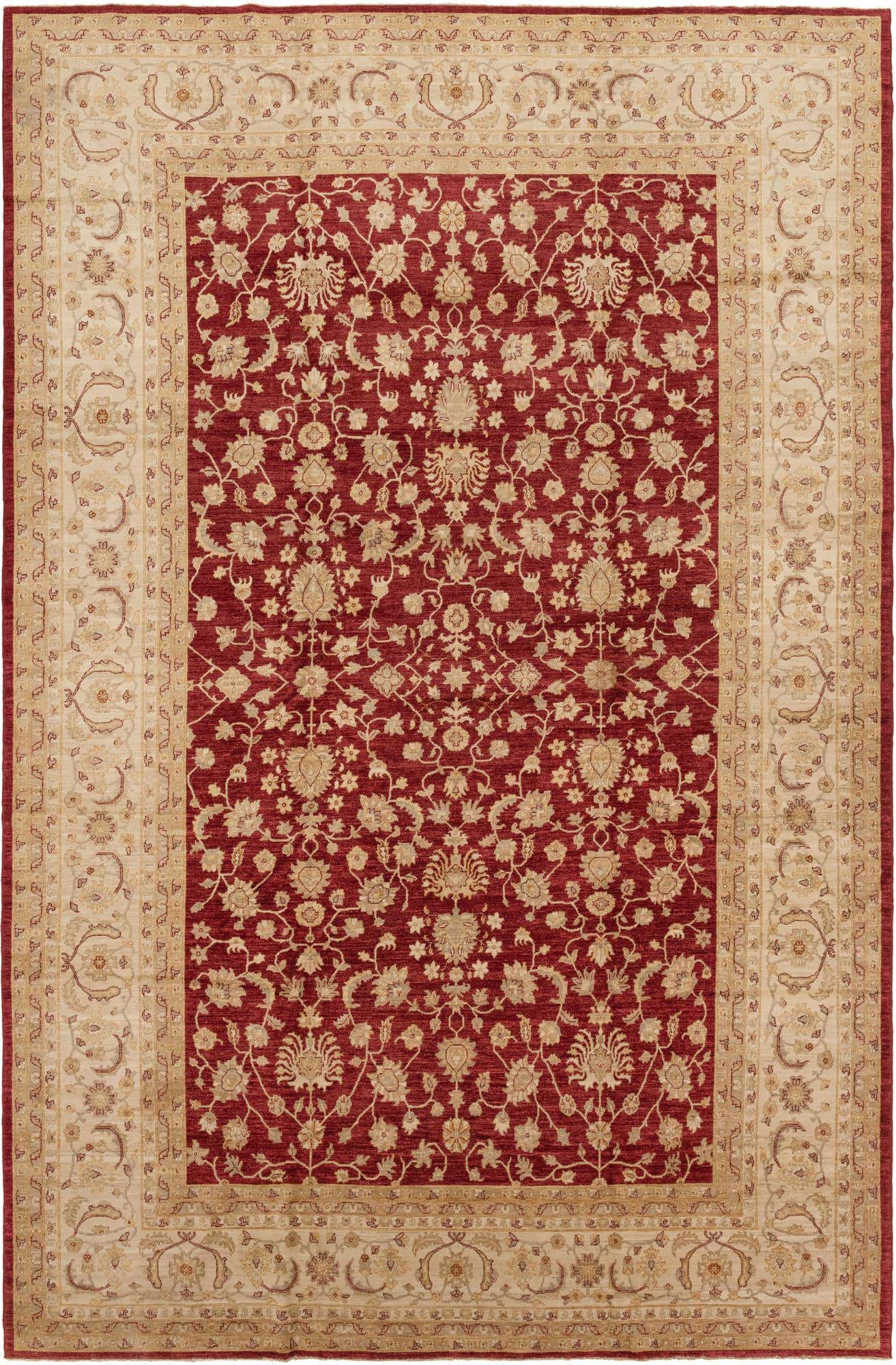 12' x 18' 6 Hand Knotted Peshawar Ziegler Rug