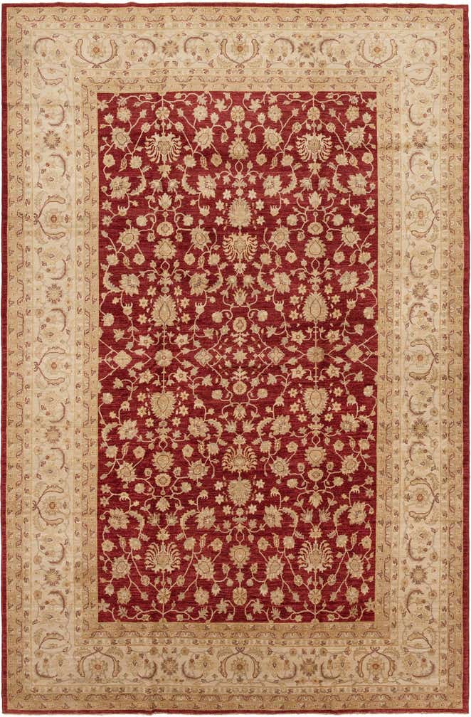 12' x 18' 6 Hand Knotted Peshawar Ziegler Rug