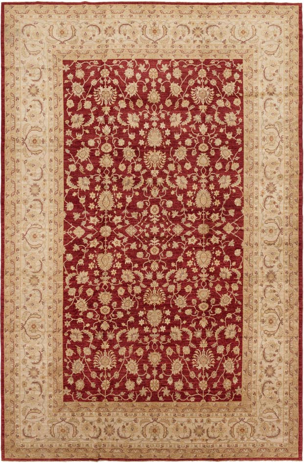 Detail image of 12' x 18' 6 Hand Knotted Peshawar Ziegler Rug