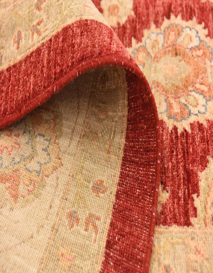 Detail image of 8' 3 x 9' 10  Hand Knotted Peshawar Ziegler Rug