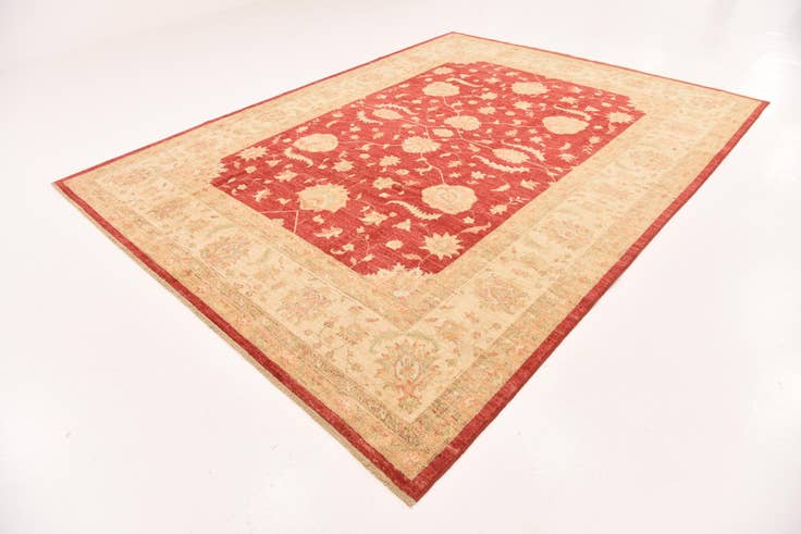 Detail image of 8' 4 x 11' 2 Hand Knotted Peshawar Ziegler Rug
