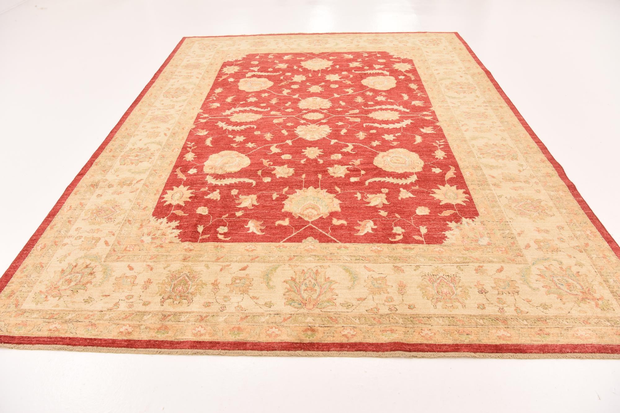 8' 4 x 11' 2 Hand Knotted Peshawar Ziegler Rug