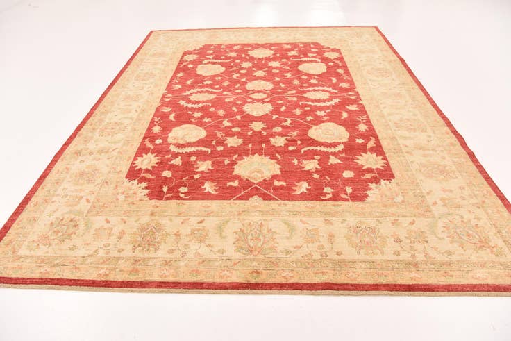 Detail image of 8' 4 x 11' 2 Hand Knotted Peshawar Ziegler Rug