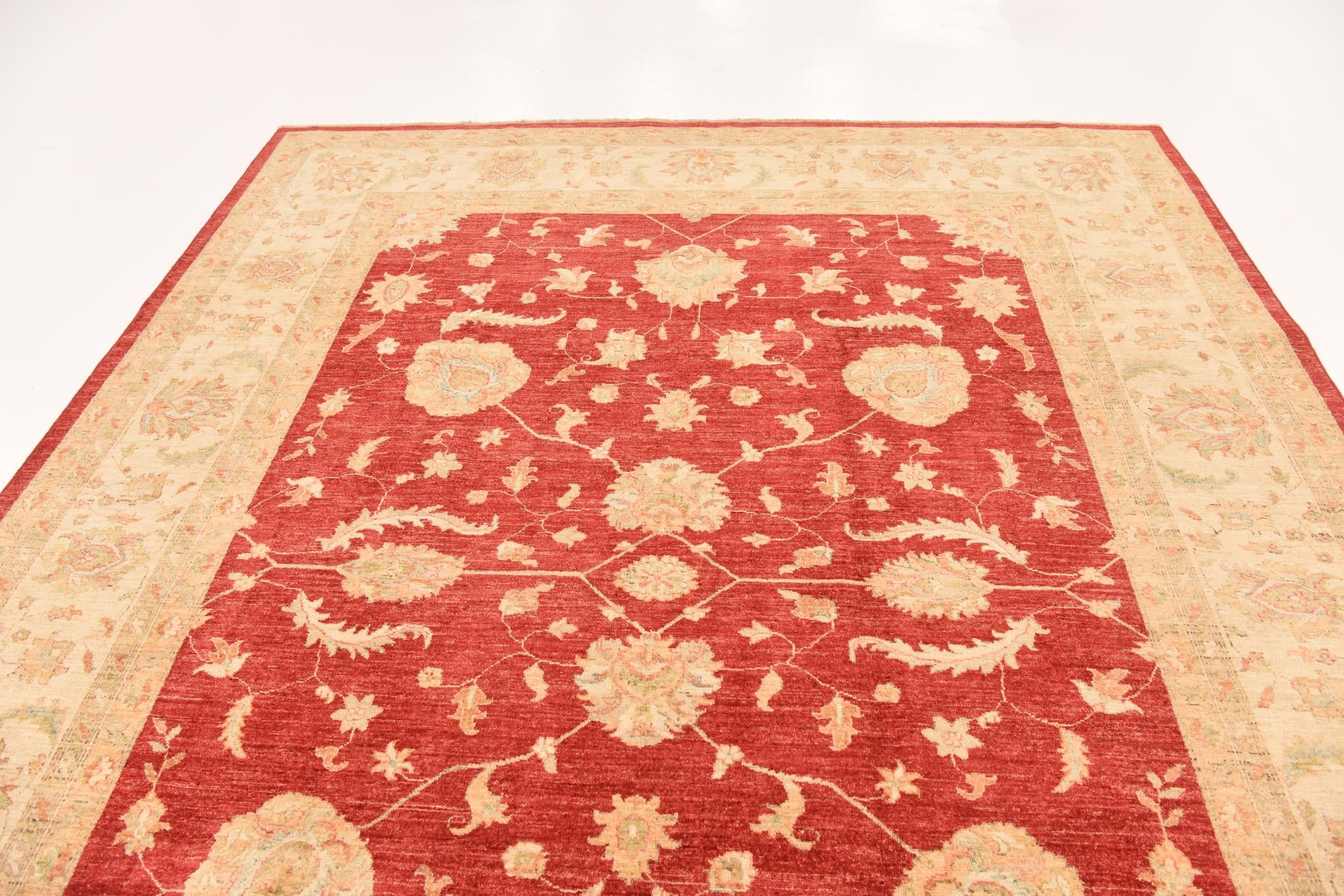 8' 4 x 11' 2 Hand Knotted Peshawar Ziegler Rug
