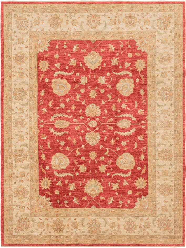 Detail image of 8' 4 x 11' 2 Hand Knotted Peshawar Ziegler Rug