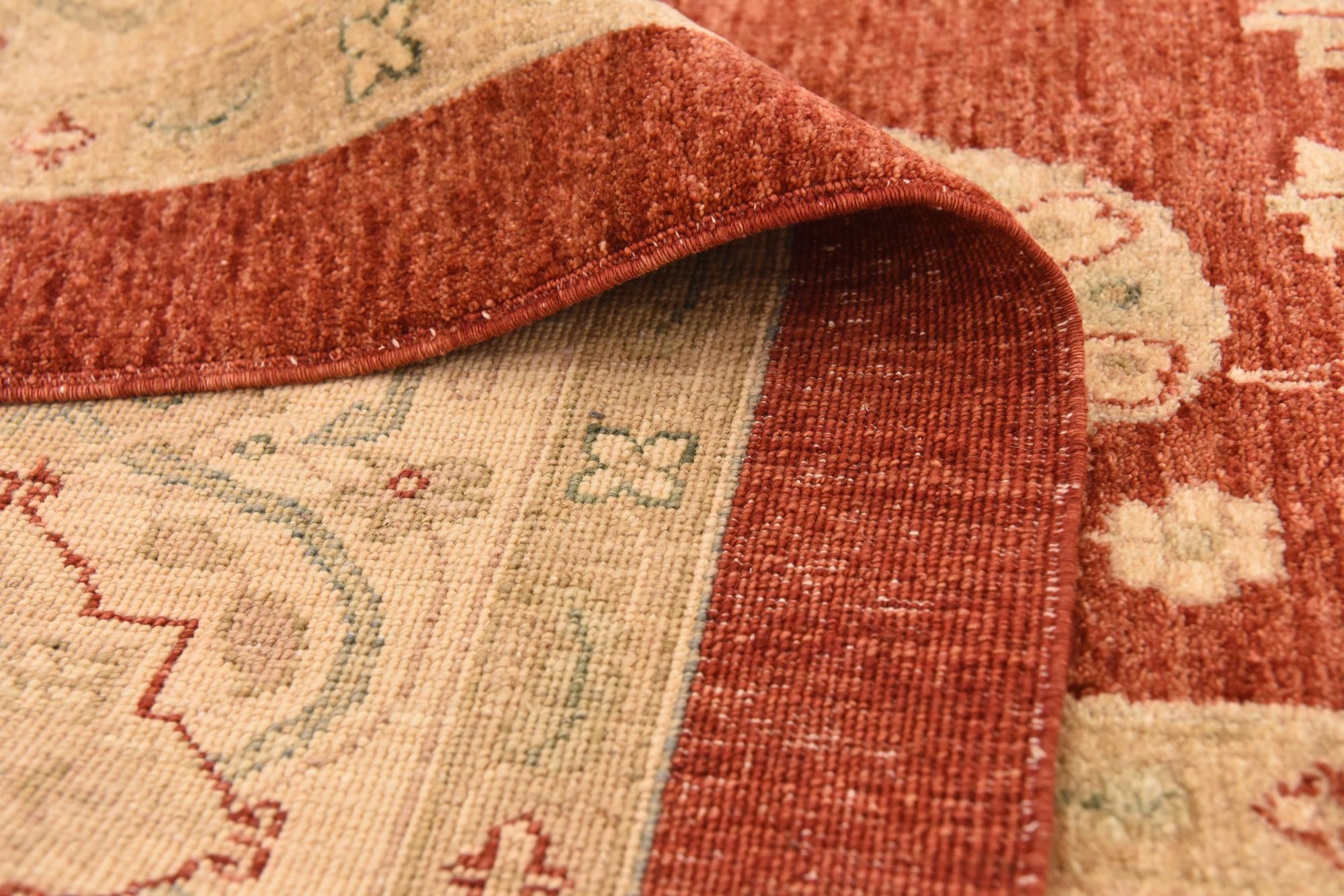 10' x 13' Hand Knotted Peshawar Ziegler Rug