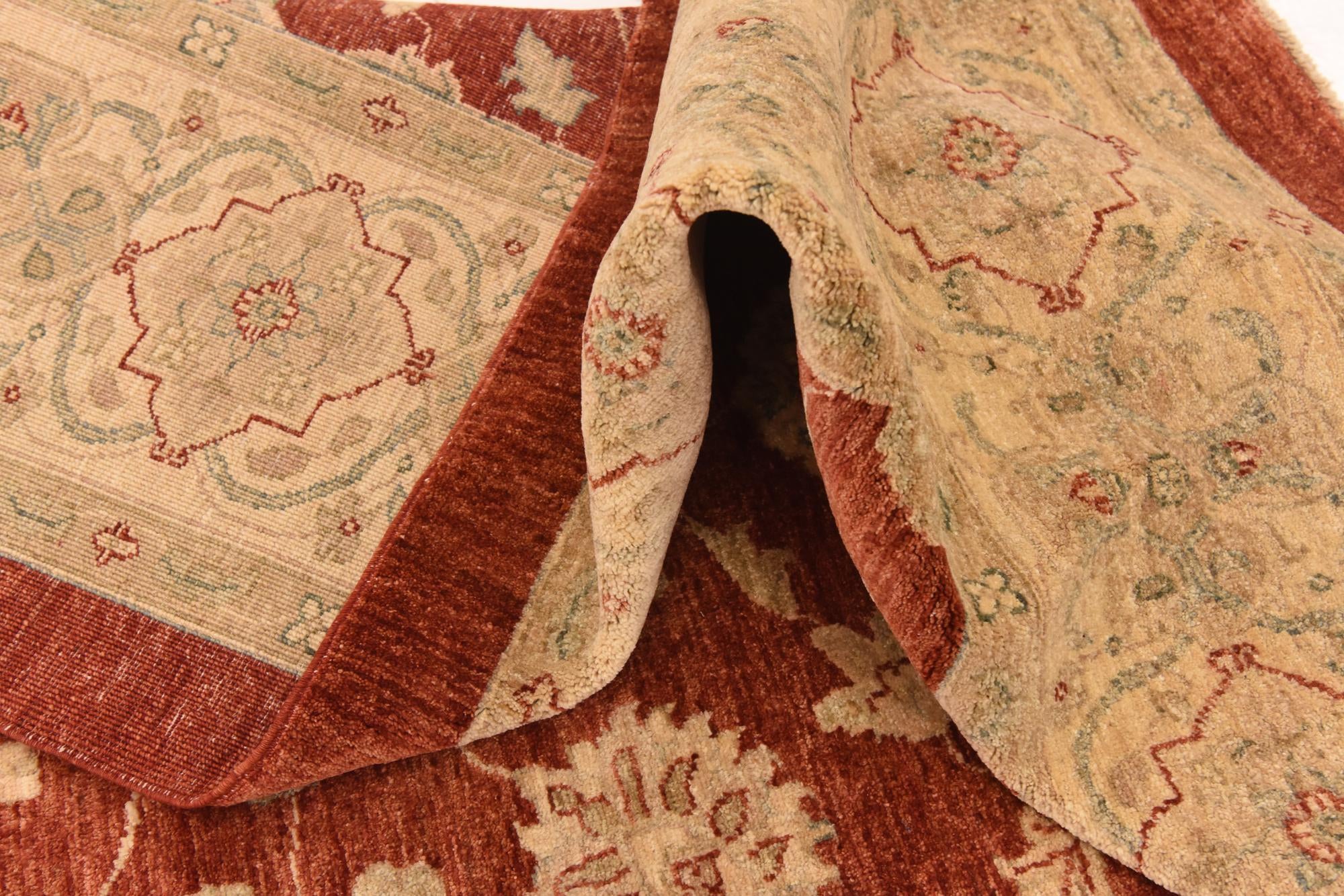 10' x 13' Hand Knotted Peshawar Ziegler Rug