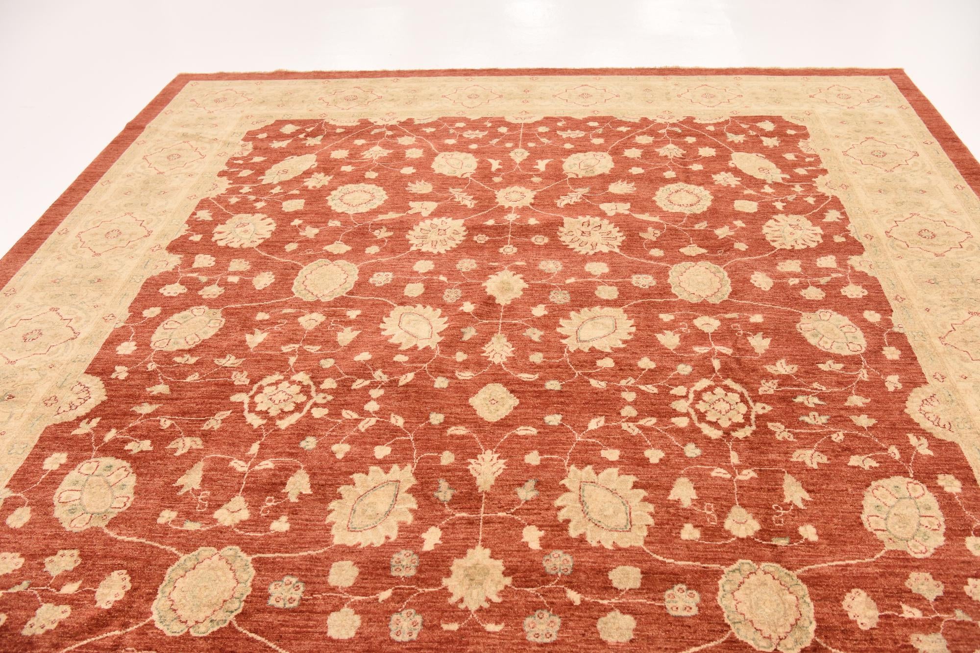 10' x 13' Hand Knotted Peshawar Ziegler Rug