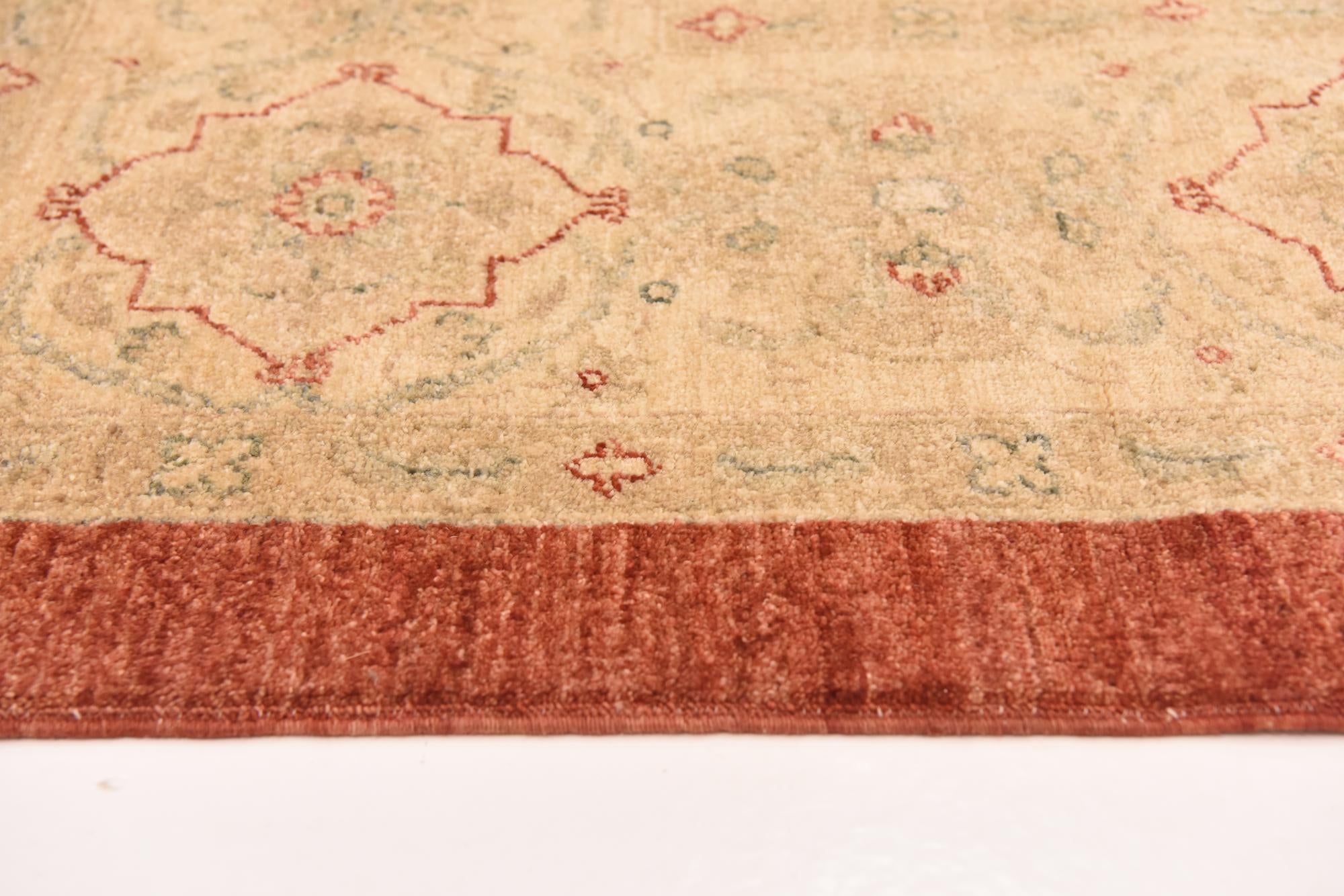 10' x 13' Hand Knotted Peshawar Ziegler Rug