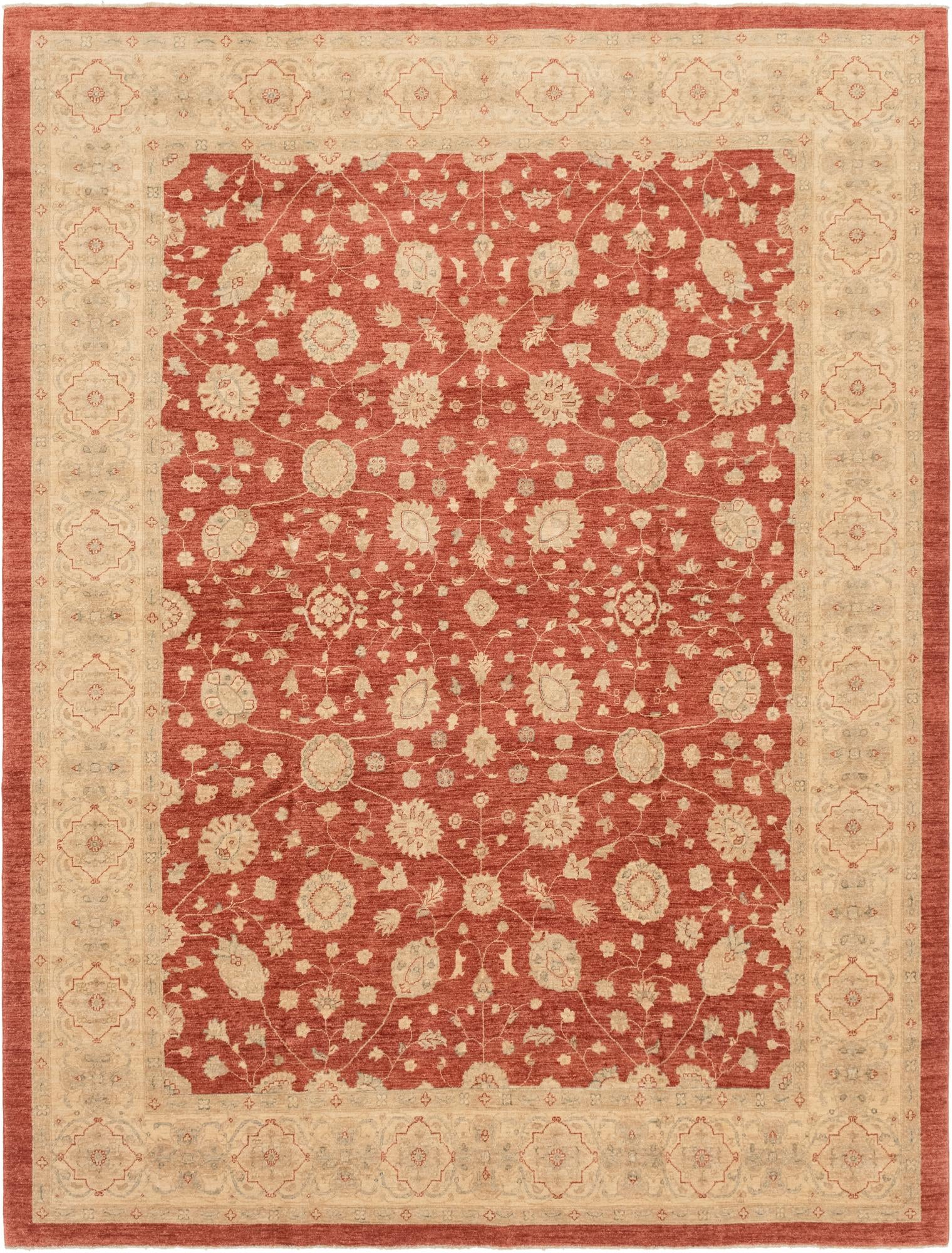 10' x 13' Hand Knotted Peshawar Ziegler Rug
