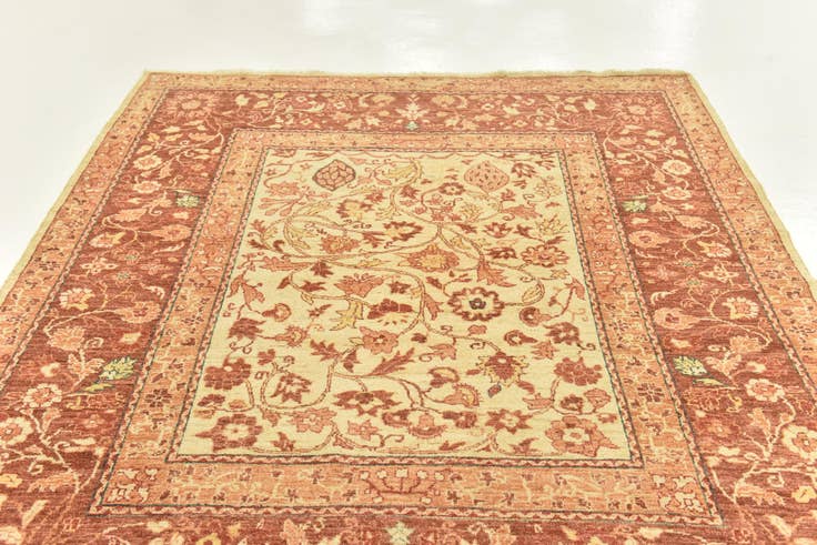 Detail image of 6' 8 x 8' 1 Hand Knotted Peshawar Ziegler Rug