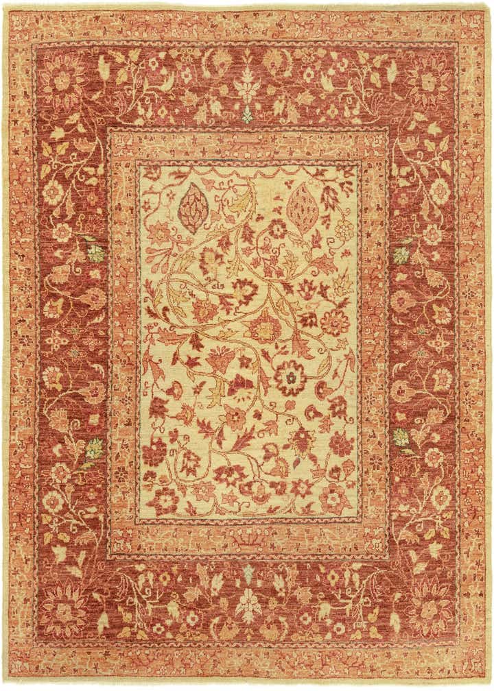 6' 8 x 8' 1 Hand Knotted Peshawar Ziegler Rug