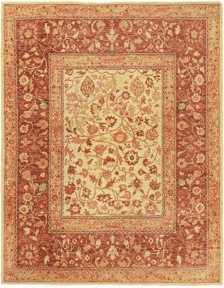 Detail image of 6' 8 x 8' 1 Hand Knotted Peshawar Ziegler Rug
