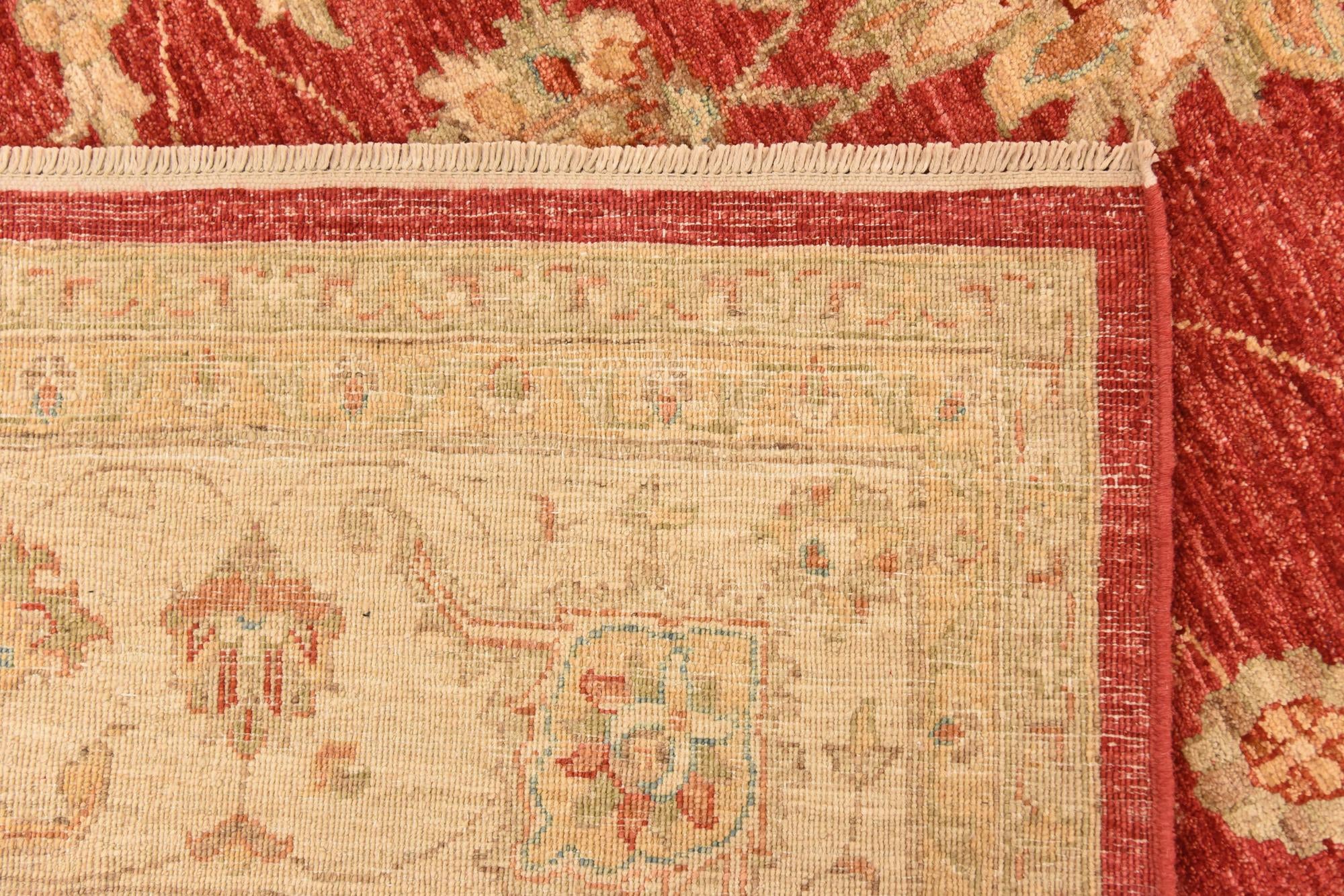 8' 7 x 9' 10 Hand Knotted Peshawar Ziegler Rug
