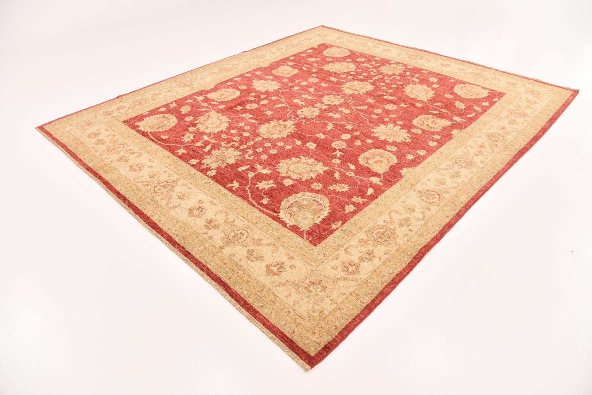 8' 7 x 9' 10 Hand Knotted Peshawar Ziegler Rug
