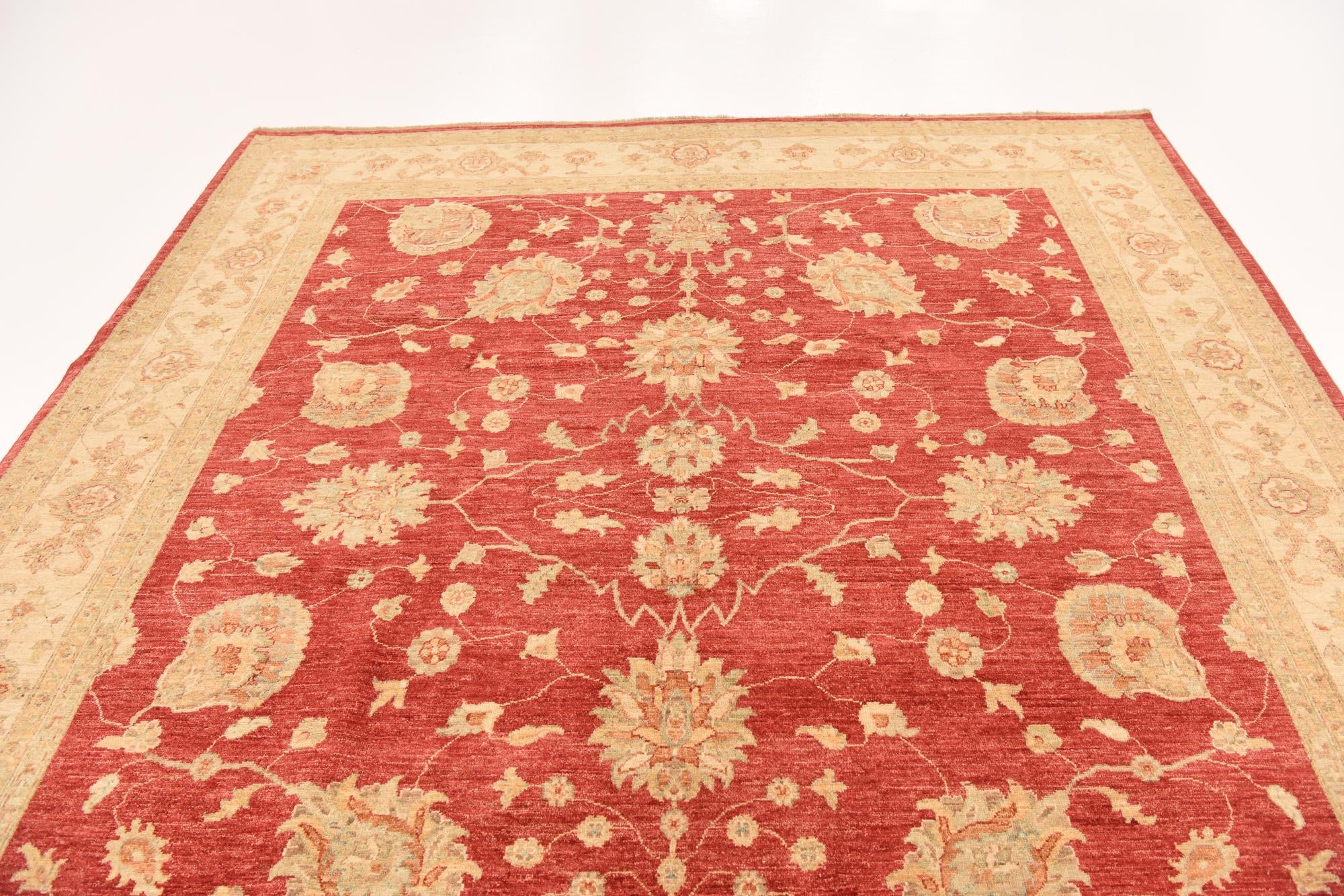8' 7 x 9' 10 Hand Knotted Peshawar Ziegler Rug
