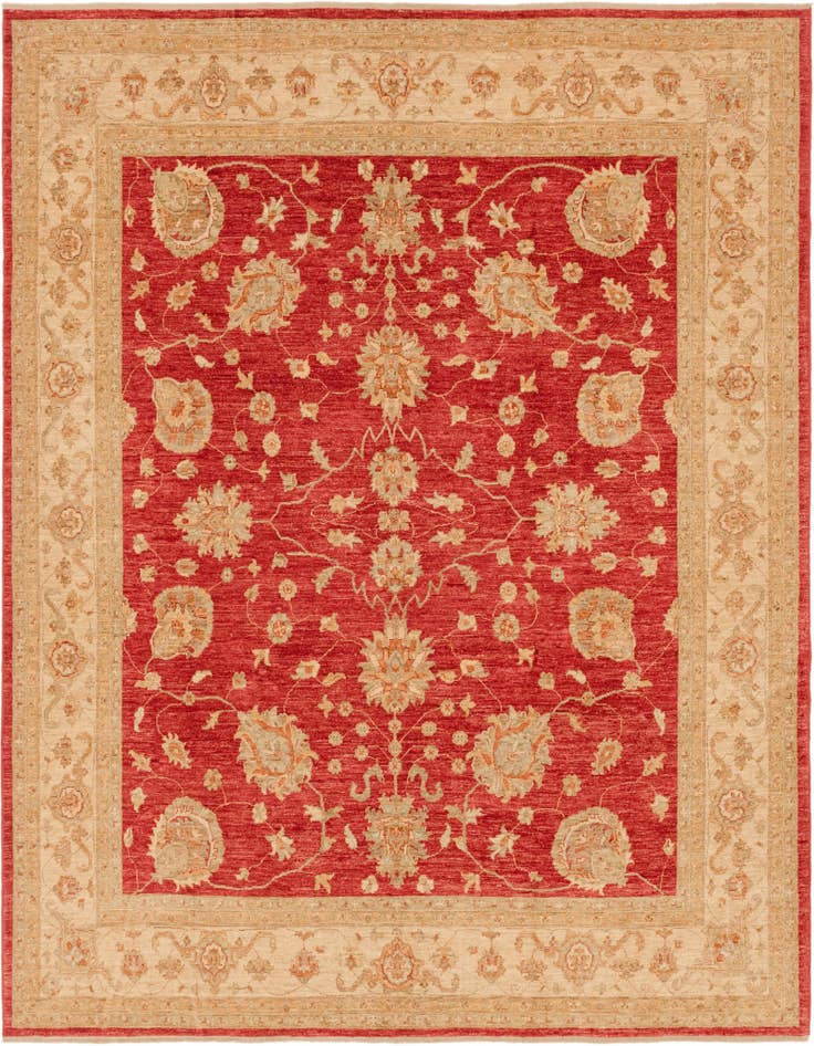 Detail image of 8' 7 x 9' 10 Hand Knotted Peshawar Ziegler Rug