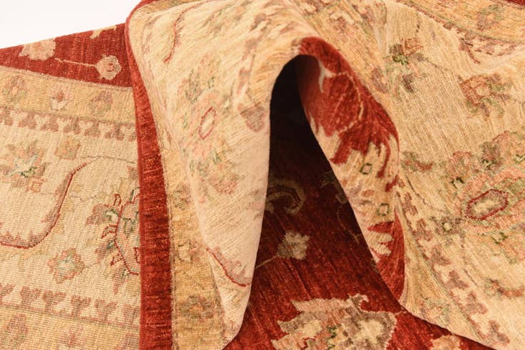 Detail image of 8' 3 x 9' 8 Hand Knotted Peshawar Ziegler Rug