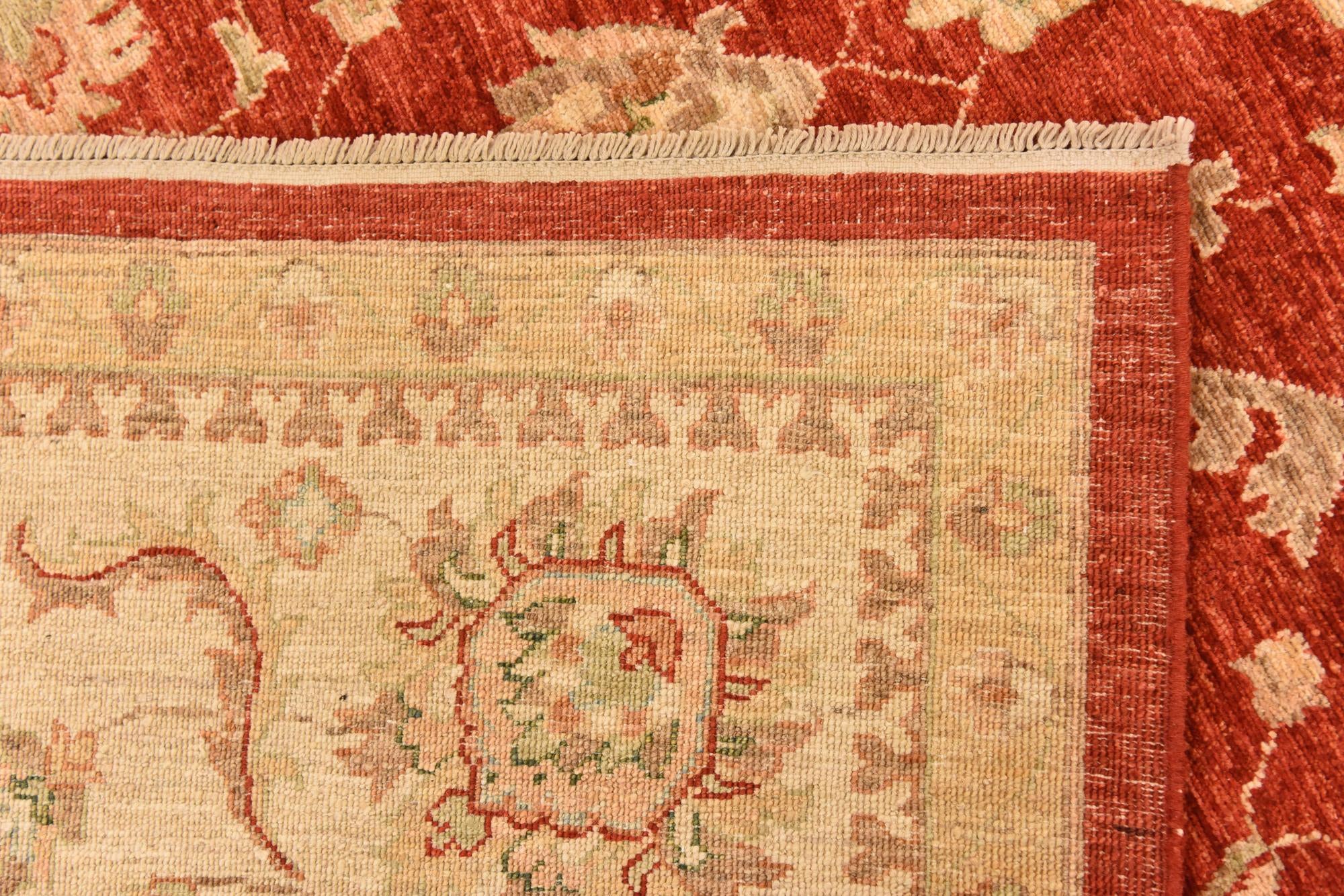 8' 3 x 9' 8 Hand Knotted Peshawar Ziegler Rug