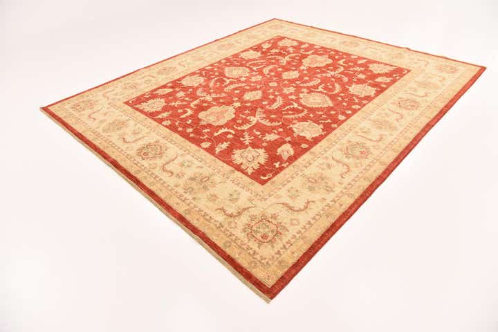8' 3 x 9' 8 Hand Knotted Peshawar Ziegler Rug