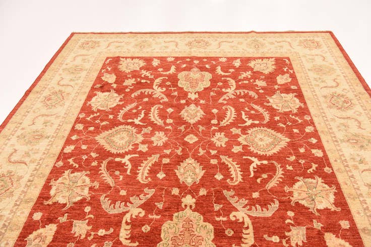 Detail image of 8' 3 x 9' 8 Hand Knotted Peshawar Ziegler Rug