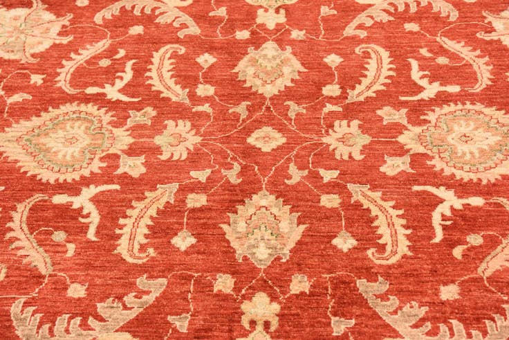 Detail image of 8' 3 x 9' 8 Hand Knotted Peshawar Ziegler Rug