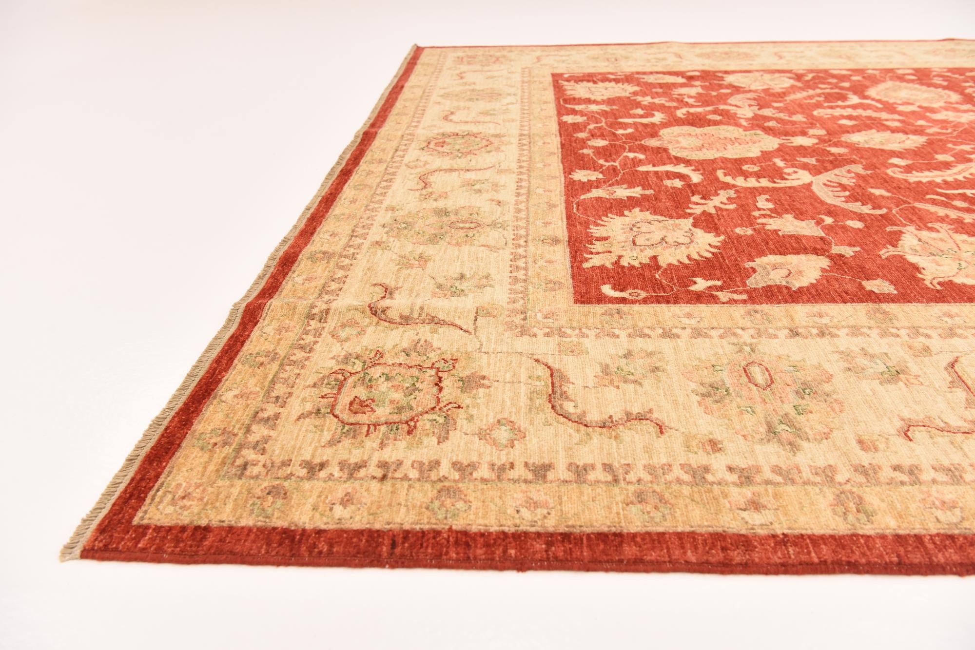 8' 3 x 9' 8 Hand Knotted Peshawar Ziegler Rug