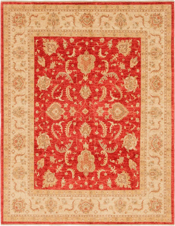 Detail image of 8' 3 x 9' 8 Hand Knotted Peshawar Ziegler Rug