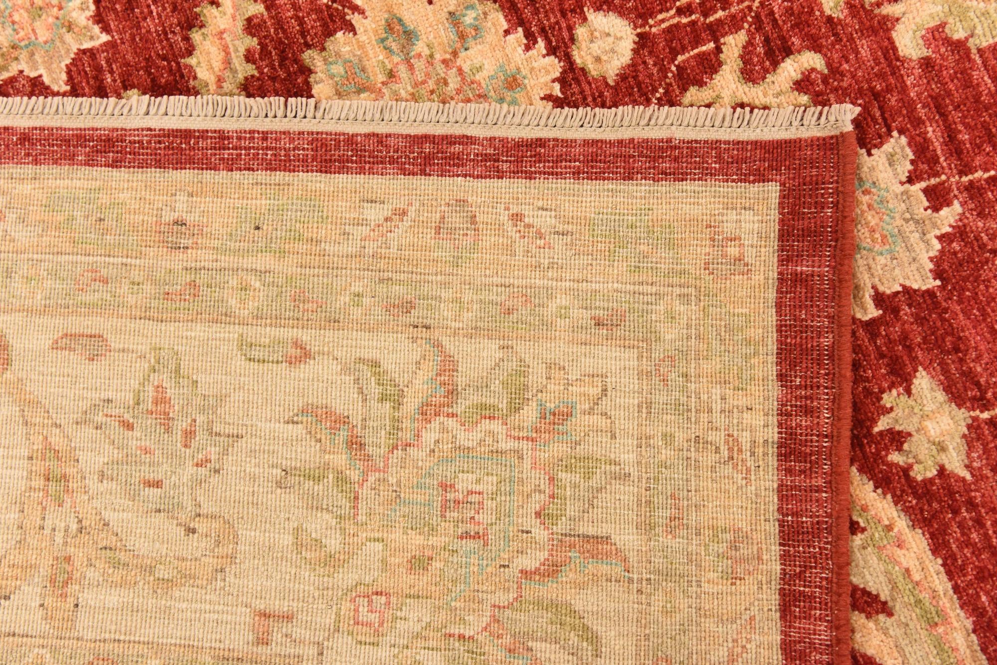 8' 5 x 9' 9 Hand Knotted Peshawar Ziegler Rug