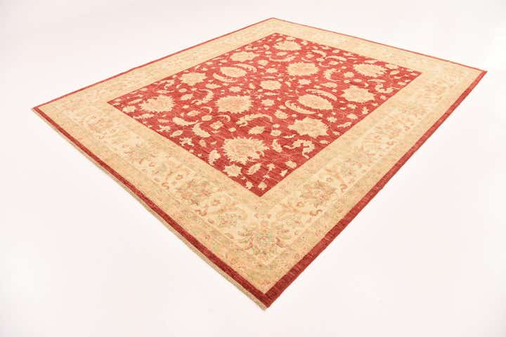 8' 5 x 9' 9 Hand Knotted Peshawar Ziegler Rug