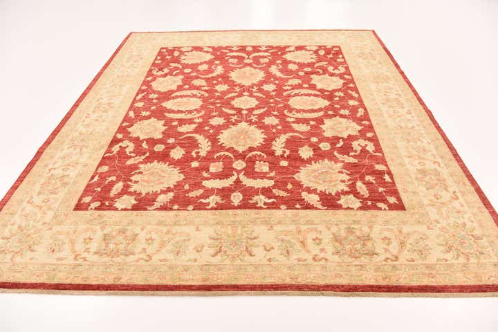 8' 5 x 9' 9 Hand Knotted Peshawar Ziegler Rug