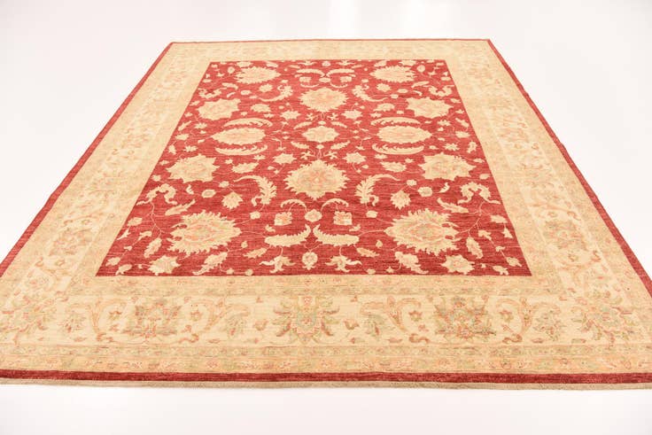 Detail image of 8' 5 x 9' 9 Hand Knotted Peshawar Ziegler Rug