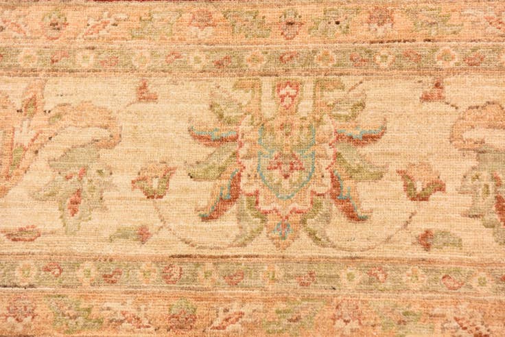Detail image of 8' 5 x 9' 9 Hand Knotted Peshawar Ziegler Rug