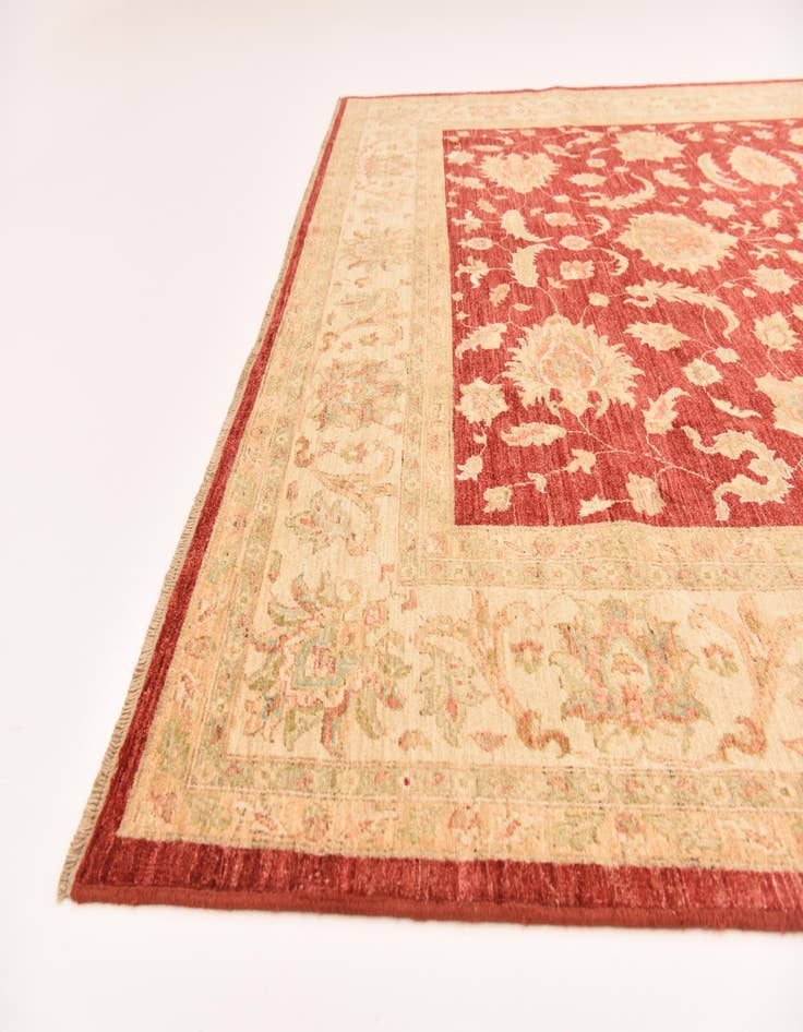 Detail image of 8' 5 x 9' 9 Hand Knotted Peshawar Ziegler Rug